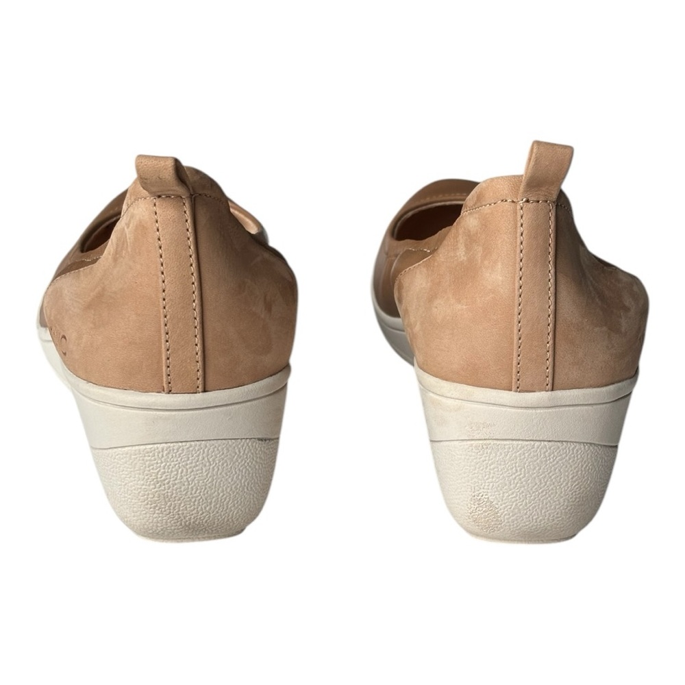 Vionic Jacey Ellery slip-on wedge heel closed toe dark brown leather shoe | 10 - Picture 6 of 12